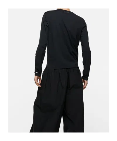 Acne Studios Crew Neck Sweater Knitwear Black In Black