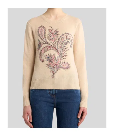 Etro Wool And Cashmere Sweater With Embroidery