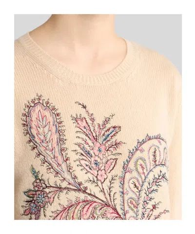 Etro Wool And Cashmere Sweater With Embroidery