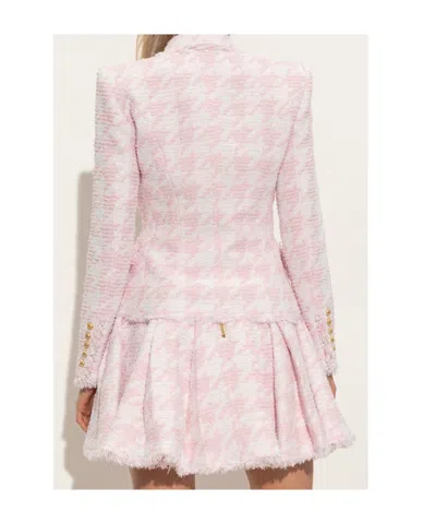 Balmain Tweed Frayed-edge Blazer