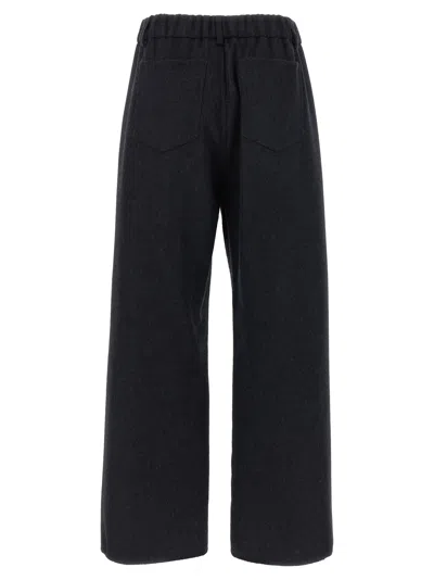 Brunello Cucinelli Wide Leg Flannel Trousers