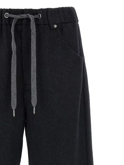 Brunello Cucinelli Wide Leg Flannel Trousers