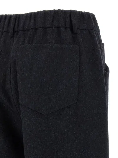 Brunello Cucinelli Wide Leg Flannel Trousers