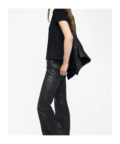 Zadig & Voltaire Alys Voltaire Paris Cotton Graphic T-shirt In Black