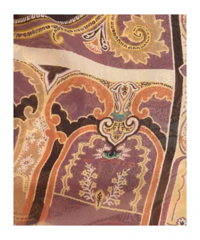 Etro Silk Scarf With Placed Print