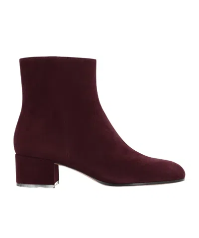 Gianvito Rossi Joelle 45 Velvet Ankle Boots In Brown