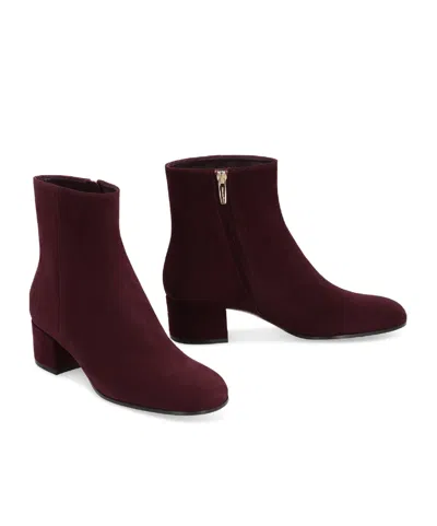 Gianvito Rossi Joelle 45 Velvet Ankle Boots In Brown
