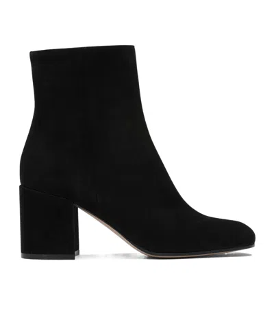 Gianvito Rossi Block Heel Ankle Boots With Suede Finish