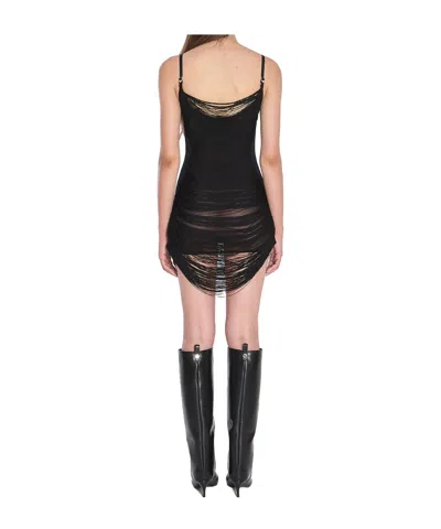 Attico Asymmetric Hem Mini Dress With Charleston Effect