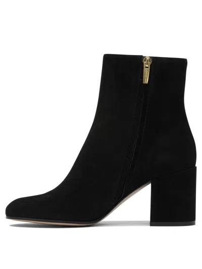 Gianvito Rossi Block Heel Ankle Boots With Suede Finish