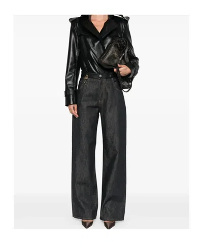 Stella Mccartney Jeans With Key Details Finished In Leather