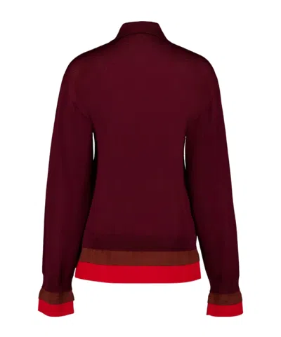 Stella Mccartney Layered Wool Long-sleeved Polo T-shirt