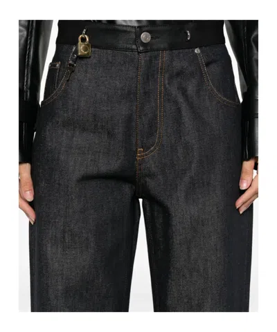 Stella Mccartney Jeans With Key Details Finished In Leather