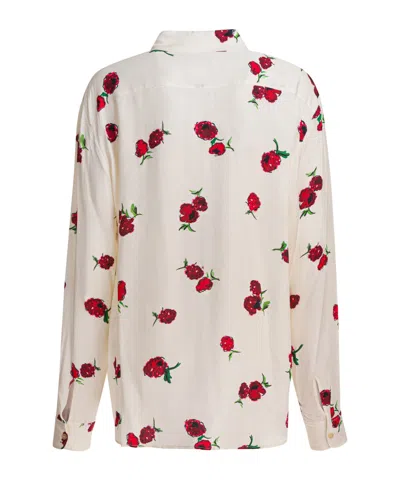 Khaite Argo Raspberry-print Shirt In White