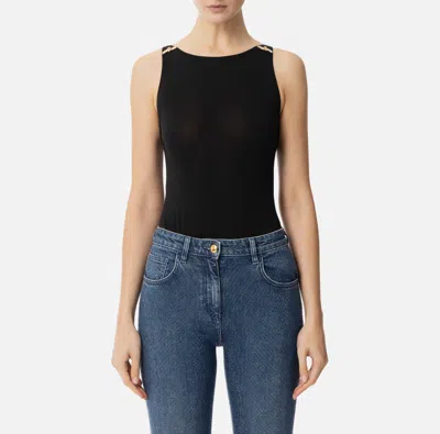 Elisabetta Franchi Jersey Bodysuit With Jewel Detailing
