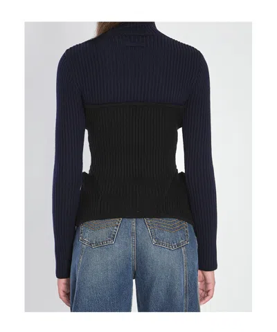 Jean Paul Gaultier Women Ribbed Knit Pullover In Black