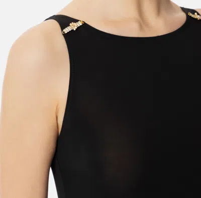 Elisabetta Franchi Jersey Bodysuit With Jewel Detailing