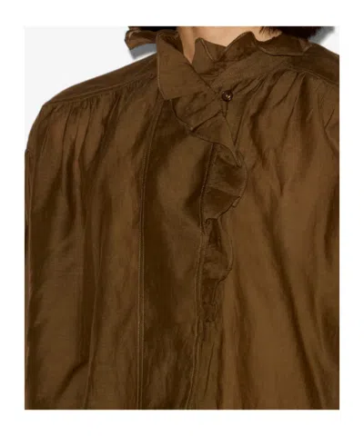 Isabel Marant Étoile Marant Etoile Women Pamias Blouse In Brown