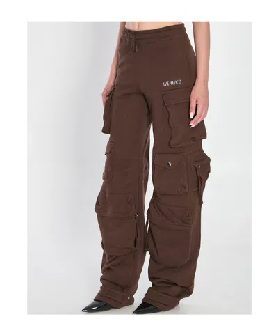 Attico Cargo Fern Pants In Brown