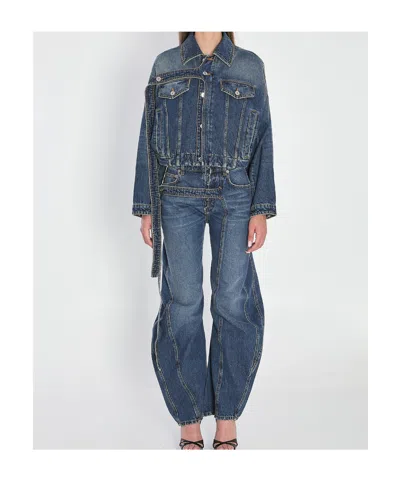 Jean Paul Gaultier Strap Jeans In Denim
