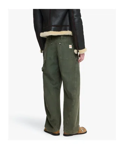 Jw Anderson Twisted Seam Trousers Dark Green In Green