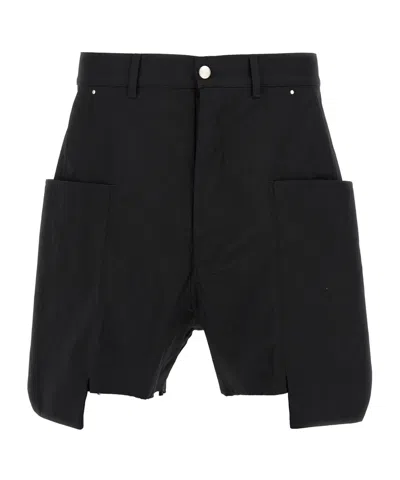 Rick Owens Stefan Cargo Bermuda Shorts In Black