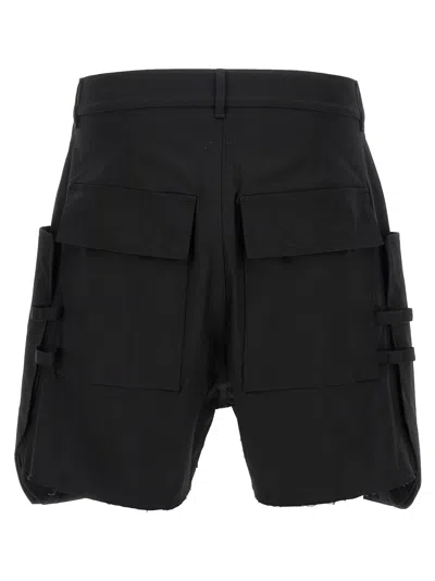 Rick Owens Stefan Cargo Bermuda Shorts In Black