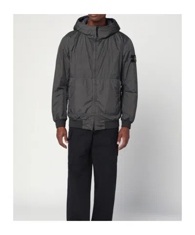 Stone Island Nylon Bomber Jacket In Gray