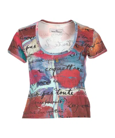 Vivienne Westwood Graphic Print Micro Lollo T-shirt In Multi