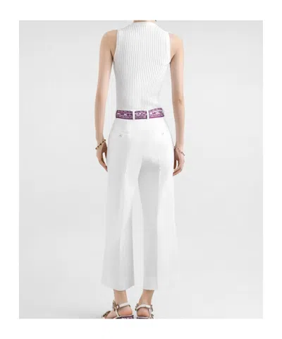 Dolce & Gabbana Ribbed Top In White