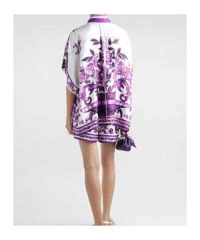 Dolce & Gabbana Drawstring Shorts In Purple