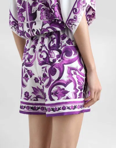 Dolce & Gabbana Drawstring Shorts In Purple