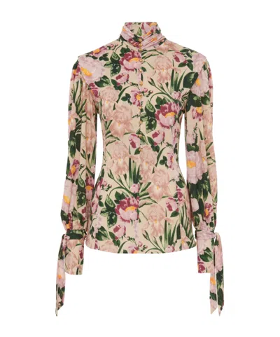 Chloé Floral Wool-jersey Top