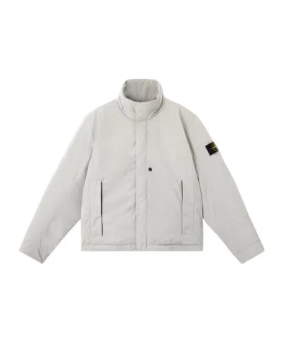 Stone Island Padded Jacket With Anti-drop And Zip Pockets In Gray