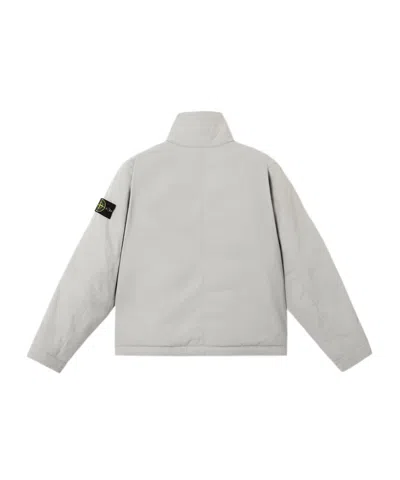 Stone Island Padded Jacket With Anti-drop And Zip Pockets In Gray