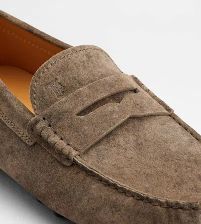 Tod's Round-toe Slip-on Loafers In Brown