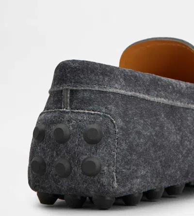 Tod's Almond Toe Leather Loafers With Penny Strap In Blue