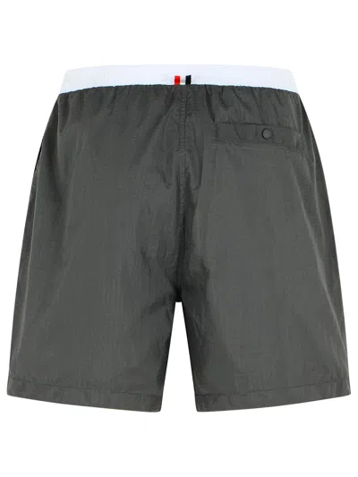 Thom Browne Bermuda Shorts With Button Detail And Elastic Waistband