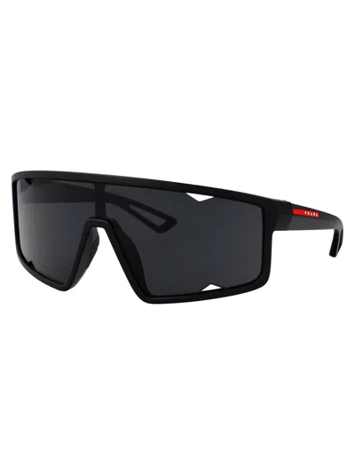 Prada Linea Rossa Matte Black Injectate Sunglasses