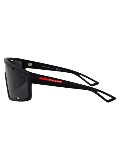 Prada Linea Rossa Matte Black Injectate Sunglasses