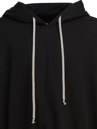Rick Owens Mens Black Oversized Drawstring Cotton-jersey Hoody Xs In Black