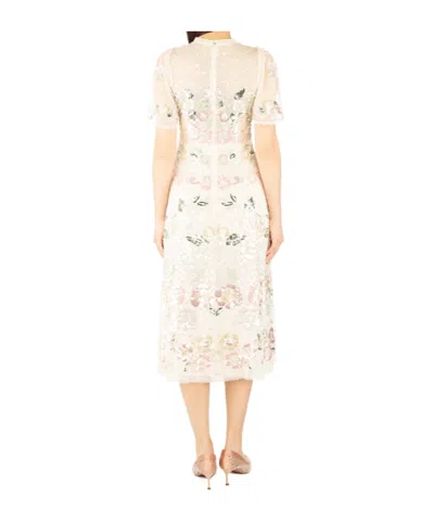 Needle & Thread Sequined Tulle Dress In White