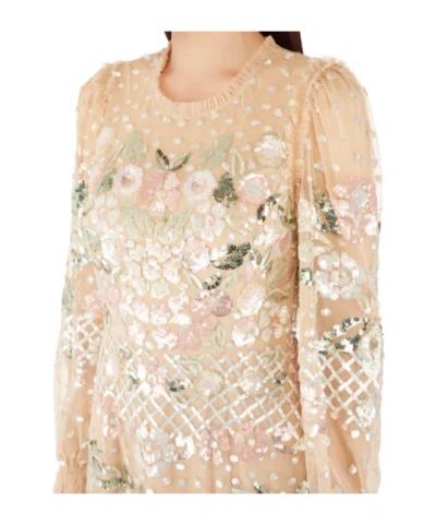 Needle & Thread Tulle Dress With Sequins In Yellow