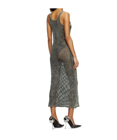 Diesel Maeve-utlt Mesh Tank Dress In Gray