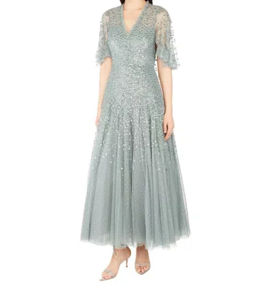 Needle & Thread Tulle Dress With Sequins In Green