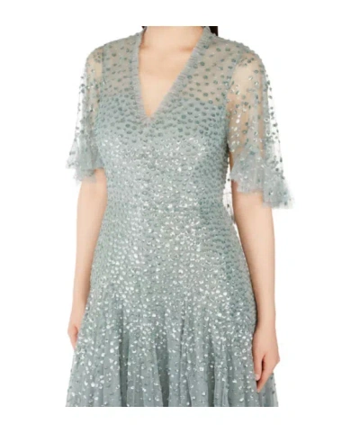 Needle & Thread Tulle Dress With Sequins In Green
