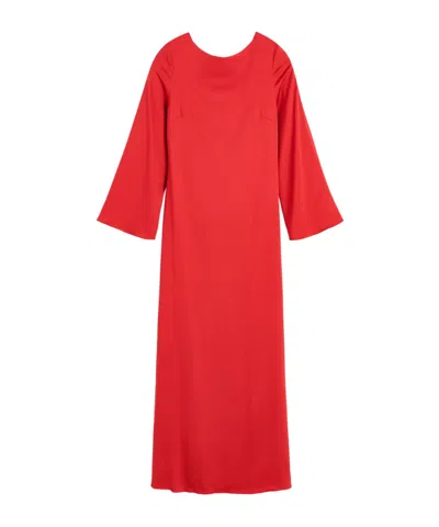 By Malene Birger Mock-neck Cocktail Dress In Red