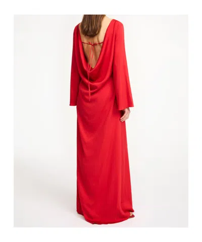 By Malene Birger Mock-neck Cocktail Dress In Red