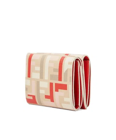 Fendi Pouch With Chain In Multicolor Ff Fabric