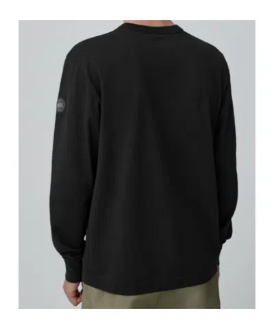 Canada Goose Patch-pocket Long-sleeve T-shirt In Black
